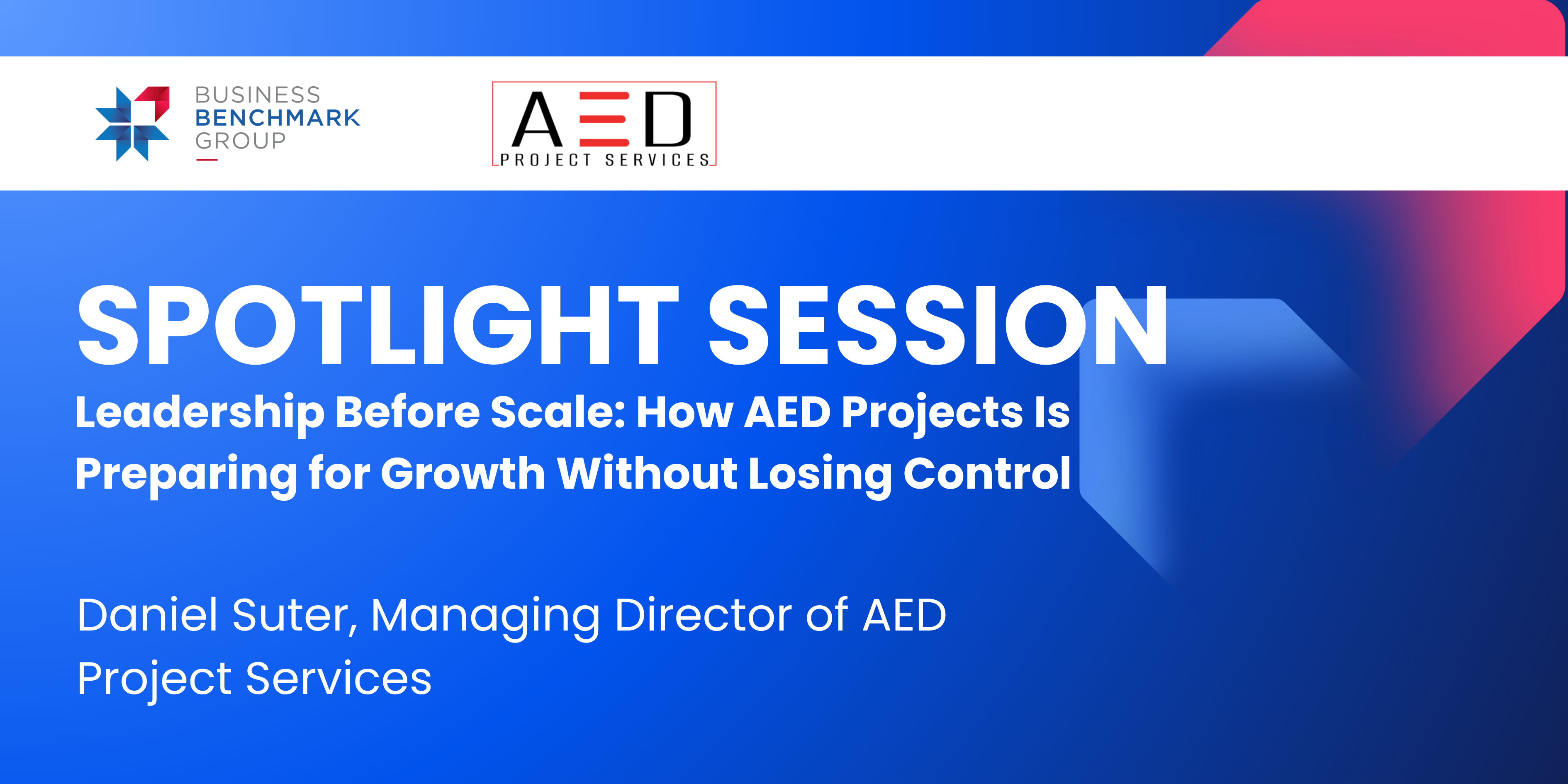 Spotlight Session - Daniel Suter from AED Project Services